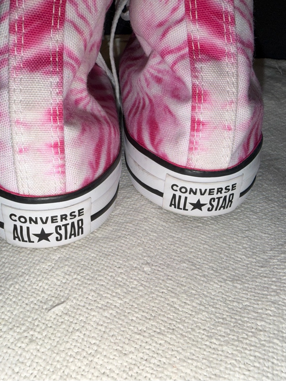 Converse Pink and White Tie-Dye High Top Sneakers - Picture 4 of 6